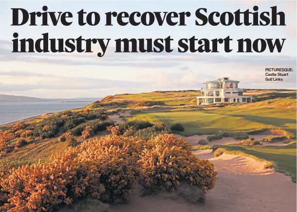  ??  ?? PICTURESQU­E: Castle Stuart Golf Links