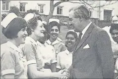  ??  ?? Home Secretary James Callaghan meets nurses at Benenden Chest Hospital