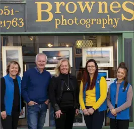  ??  ?? Paula McGrath studio sales manager, Patrick Browne photograph­er and owner, Mary Browne photograph­er and owner, Nichola Sinnott studio manager and Niamh Browne data entry clerk.