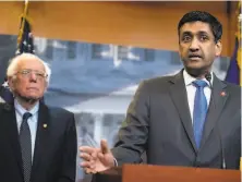  ?? Saul Loeb / AFP via Getty Images 2019 ?? Fremont Democratic Rep. Ro Khanna (right) has broken twice with President Biden in recent days on key progressiv­e issues.