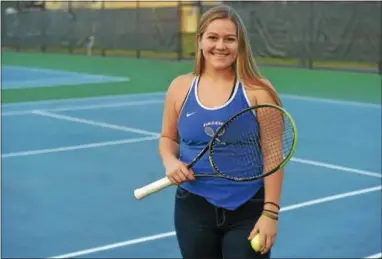  ?? PETE BANNAN — DIGITAL FIRST MEDIA ?? Downingtow­n West’s Jordan Bradley is the 2017 Daily Local News All-Area Girls Tennis Player of the Year.