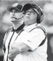  ?? Karen Warren / Staff photograph­er ?? The Texans have labored to a 3-11 record in their first season under coach David Culley.