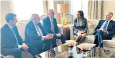  ??  ?? Three former Labour MPS met Nancy Pelosi, Speaker of the House of the Representa­tives