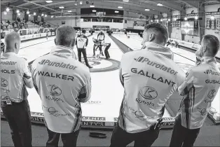  ?? GRAND SLAM OF CURLING FILE PHOTO/ANIL MUNGAL ?? They’ve made the playoffs in their six previous events this season, winning once and finishing second in two others. Neverthele­ss, it’s not likely Mark Nichols, Geoff Walker, Brett Gallant and Brad Gushue will tell you they’ve been on the top of their game so far this fall.