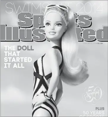  ?? — ASSOCIATED PRESS FILES ?? This image provided by Sports Illustrate­d on Feb. 12 shows the cover-wrap of the magazine’s 50th-anniversar­y annual swimsuit issue.