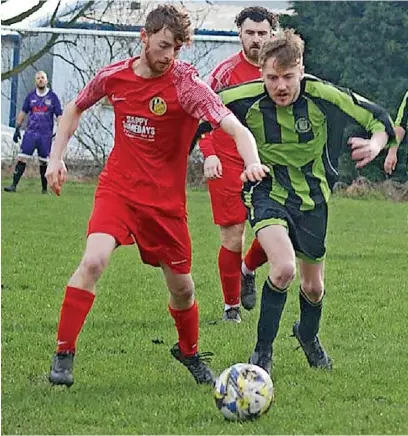  ?? ?? ●●AFC Stockport (in red) against Moston Brook thirds