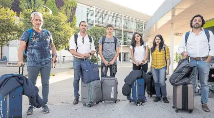  ?? Diego spivacow/afv ?? El grupo que viajó a Suiza e Italia, ayer, en Ezeiza