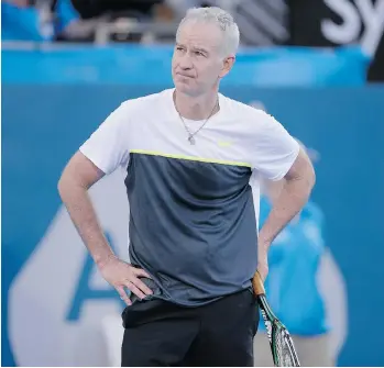  ?? BRETT HEMMINGS/GETTY IMAGES FILES ?? John McEnroe will play in a PowerShare­s Series event next month at UBC’s Doug Mitchell Sports Centre.