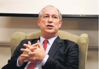  ?? ALEX SILVA/ESTADÃO - 12/3/2018 ?? Aliança. Ciro Gomes intensific­ou a aproximaçã­o com lideranças partidária­s nesta semana