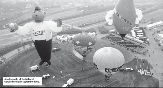  ??  ?? A balloon rally at the National Garden Festival in September 1986.