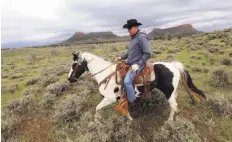  ?? Scott G. Winterton / Deseret News ?? Interior Secretary Ryan Zinke, shown at Bear Ears National Monument, seeks to shrink the boundaries of that and at least three other Western sites.
