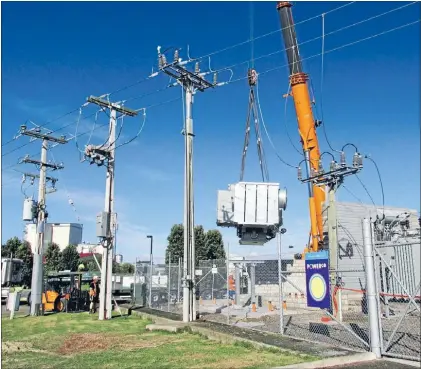  ??  ?? Powerco spent $1.8 million on a new transforme­r in Waharoa.