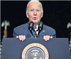  ?? ?? White House staff have often used the explanatio­n that Joe Biden is a ‘gaffe machine’