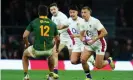  ?? Photograph: Javier García/Shut ?? Henry Slade’s performanc­e increased England’s attacking intent against South Africa.