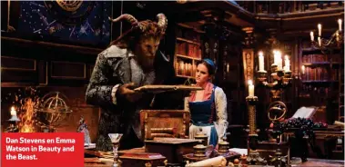  ??  ?? Dan Stevens en Emma Watson in Beauty and the Beast.