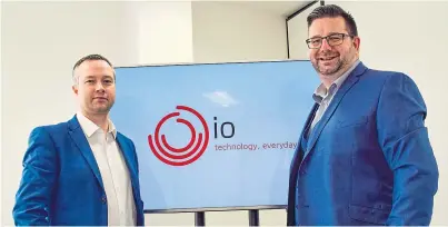  ??  ?? PAIRED UP: David McCready, left, has welcomed Nick Pickering on board at io IT services