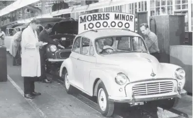  ??  ?? It is believed the car with chassis number 1000000 was indeed the one-millionth produced, and it came off the production line on 22nd December 1960. It was not allowed to disrupt general production, though.