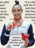  ?? ?? Jessica Gadirova with her gold medal