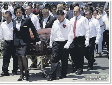  ?? WORDS: GAIL SHORTLAND PHOTOS: GETTY ?? The grieving family bury tragic Norma