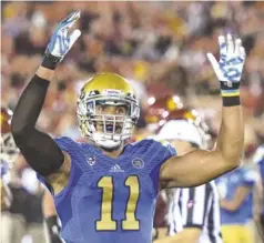  ?? KIRBY LEE, USA TODAY SPORTS ?? UCLA’s Anthony Barr, who started his college career as a running back, is finishing it as a first-team All-America linebacker.