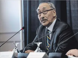  ?? PAT KANE THE CANADIAN PRESS FILE PHOTO ?? Nunavut Premier Paul Quassa faces the possibilit­y of a non-confidence vote this week, which would remove the premier.