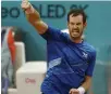  ?? ?? Andy Murray celebrates his win over Denis Shapovalov