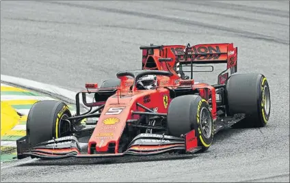  ?? FOTO: GETTY ?? Sebastian Vettel superó en 21 milésimas a su compañero Charles Leclerc en la primera jornada de libres en Interlagos