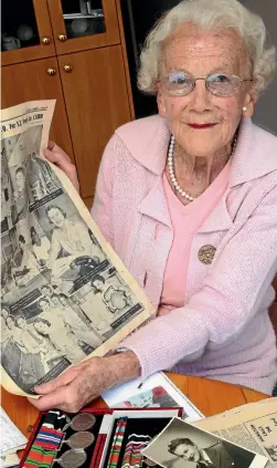  ?? PHOTO: STACY SQUIRES/FAIRFAX NZ ?? June Fear lived a full and active life, serving in the Army as a ‘‘Tui’’ in the Woman’s Auxiliary Army Corps.