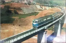  ?? PROVIDED TO CHINA DAILY ?? A cargo train runs on the Tanzam Railway shortly after the strategic project was completed in the 1970s.