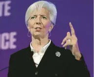  ?? LaPresse ?? La presidente
Christine Lagarde