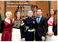  ??  ?? Gordon (centre) with his brother and sisters