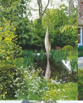  ??  ?? Andrew Duff, who designed the garden above left, advises that you keep your design journey visual – gather images of gardens and spaces you like, including references to particular sculptural pieces