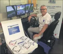  ?? (Photo C.L) ?? Études scientifiq­ues, tests sur simulateur de conduite, le développem­ent des lunettes connectées se poursuit à Nice.