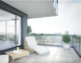  ??  ?? Orizon condos feature abundant windows for natural light, high concrete ceilings and large private balconies.