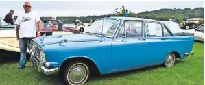  ??  ?? This 1962 Ford Zodiac MkIII lay undiscover­ed in a barn for 26 years under hay, staw and thick cloth after its original owner passed away. Now owned by Malcom Johnson, the car has won many prizes at recent shows for its now immaculate condition.