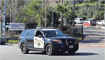  ?? SEAN M. HAFFEY, GETTY IMAGES ?? The SUV version of Ford’s Police Intercepto­r, like this one operated by the California Highway Patrol, is a heavily modified version of the civilian Explorer.