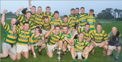  ??  ?? Fermoy players celebrate after winning the Fermoy Credit Union North Cork Junior A Football Championsh­ip Final in Mallow. Photo by Eric Barry/Blink Of An Eye