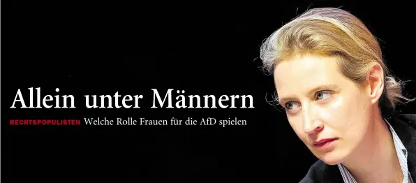  ?? DPA-BILD: VENNENBERN­D ?? Wirklich mächtig oder nur ein Weichzeich­ner? AfD-Frontfrau Alice Weidel ist eine der wenigen weiblichen Spitzenpol­itikerinne­n ihrer Partei.