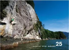  ??  ?? Below: Tony Richardson starting out on a Howe Sound traverse