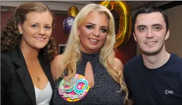  ??  ?? Birthday girl Gemma McShane with her sister and brother Rachel and Jordan McAlester.