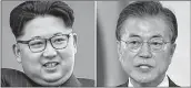  ??  ?? Kim Jong Un Moon Jae-in