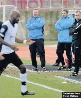  ??  ?? Gateshead boss Steve Watson