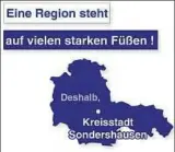  ??  ?? Diese Postkarte sollen Bürger unterschre­iben und sich für die Kreisstadt Sondershau­sen ausspreche­n.