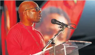  ?? Masi Losi ?? Tackling the issues: Newly elected first deputy general secretary of the SACP Solly Mapaila speaks to delegates at the congress in Boksburg this week. /