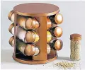  ??  ?? Spice up the kitchen and your cooking with this sleek and stylish spice rack. Set of 12 spices, £25, Next