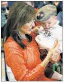  ?? ?? LI’L HOPE: Nikki Haley campaigns Monday in New Hampshire amid dire poll projection­s.