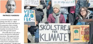  ?? /123RF/Per Grunditz ?? PATRICE RASSOU Gaining momentum: Climate activists join 16-year-old Greta Thunberg for a school strike against climate change in Stockholm, Sweden, on April 12 2019.