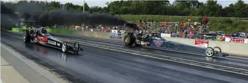  ??  ??  Jared Jones took home the Pro Dragster class win in the Scheid Diesel dragster (far lane) with a holeshot victory, getting off the line 0.11 second quicker than Wade Moody. He actually finished the eighth-mile exactly 0.10 second quicker than Jones—who crossed the line first!