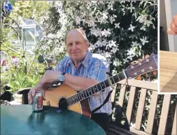  ??  ?? Wolfi in the garden with his guitar.