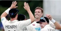  ?? ?? Tim Southee took five wickets as New Zealand thrashed South Africa in the first Test - AFP
